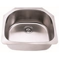 thumbnail image 2 of Premium Undermount 16 Gauge Stainless Steel 23.5" Single Bowl Kitchen Sink with Grid and strainer, 2 of 3