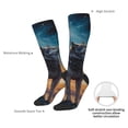 thumbnail image 4 of Hirioo Moonlit Night Sky Wolf for Adult Stockings Breathable Sock Non-Pilling,Contrasting Color Design, 4 of 6