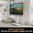 thumbnail image 3 of FITUEYES Rolling TV Stand with Wheels up to 70 inch TVs with Power Outlet and Two Shelf ,White, 3 of 8