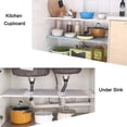 thumbnail image 3 of Expandable Shelves Wardrobe Organiser Closet Storage Cupboard Shelf for Kitchen, White Airing Cupboard Shelves Adjustable Storage Rack, Under Sink Org, 3 of 5