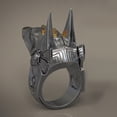 thumbnail image 4 of Fashion Men's Retro Anubis Wolf Head Ring, 4 of 5