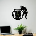 thumbnail image 4 of Handmadetneonsign Cat In Fish Bowl Wall Clock Unique, Year Date Round Wall Clock, Text Oversize Wall Clock 60335, 4 of 5