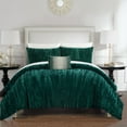 thumbnail image 3 of Merieta 8 Piece Comforter Set Crinkle Crushed Velvet Bed in a Bag Bedding, 3 of 5