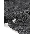 thumbnail image 5 of INSPIRE CHIC Floral Lace Shrug for Women's Lapel Collar Short Sleeves Elegant Bolero Cardigan S Black, 5 of 5