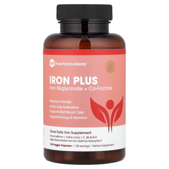 Pure Micronutrients Iron Plus , 120 Veggie Capsules
