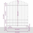 thumbnail image 2 of vidaXL Garden Fence Gray 170 x 200 cm, 2 of 4