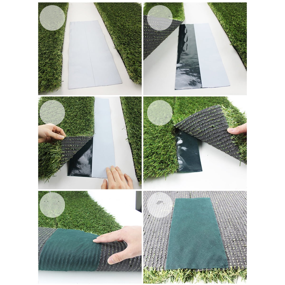 BESTOYARD Single-Sided Turf Tape Grass Tape Green 1Set