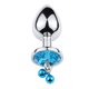 thumbnail image 3 of 3 tapones de metal azul con pequeñas campanas de juguete de estimulación sexual. TFixol Producto en vivo, 3 of 6