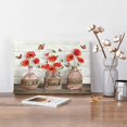 thumbnail image 2 of Farmhouse Bathroom Decor Wall Art Rustic Poppy Pictures Canvas Print Country Relax Butterfly Painting Framed Artwork for Bedroom 8x10 Red Poppy, 2 of 4