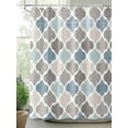 thumbnail image 2 of Shower Curtain Retro Moroccan Design Shower Curtains for Bathroom, Waterproof Polyester Shower Curtain Set with Hooks, Standard Size 66" x 72" Geometric Pattern, 2 of 6