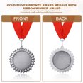 thumbnail image 4 of Uxcell Award Medals, Prize Winner Medals with Red Neck Ribbon Medals for Meetings Silver, 4 of 7