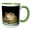 Green/White, variant on 3drose, Common European Toad Bufo Bufo Photographed on Pool Edge, 11oz Mug