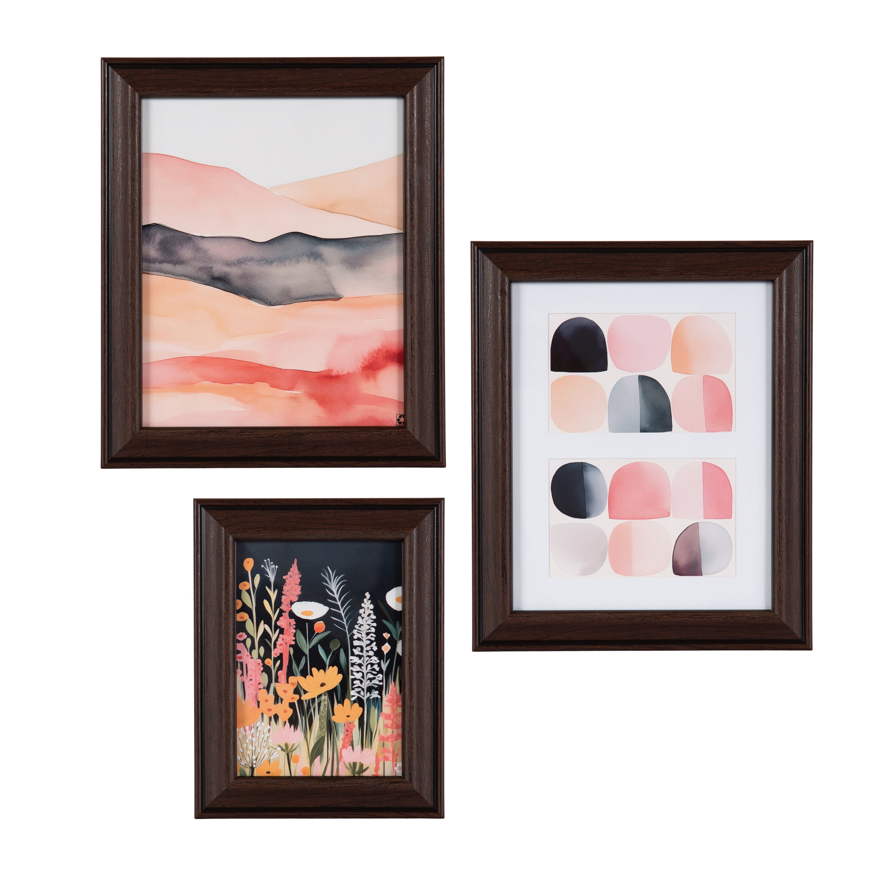 DesignOvation 8x10 Cherry/Black Decorative Tabletop Picture Frame