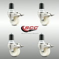 thumbnail image 2 of 3 Inch 316SS Nylon Wheel Swivel 1-7/8 Inch Expanding Stem Caster Set Lock Brake, 2 of 2