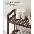 thumbnail image 6 of 3-Tier Over The Toilet Storage Bamboo Over Toilet Shelf Bathroom Storage Organizer with Adjustable Shelf, Brown, 6 of 9