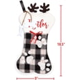thumbnail image 3 of Dalrosia Christmas Stocking for Dogs with Pet Name Personalized Custom Christmas Stocking 18'' Large Red Black Plaid Bone Stocking Holiday Xmas Decorations Gifts for Dogs Pets, 3 of 3