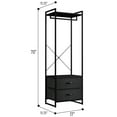 thumbnail image 6 of Sorbus Clothing Rack with Drawers – Tall Garment Rack with Wood Top, Steel Frame & Fabric Drawers – Stand Alone Closet Organizer, Black, 6 of 6
