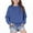 Blue, variant on JUSLIO Girls Hoodies Fall/Winter Solid Color Hoodless Sweatshirt Casual Athletic Long Sleeve Tops Sweatshirts Beige(5 Years)