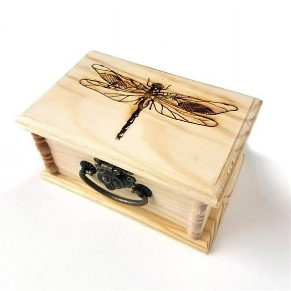 Lyoncraft MBDF01 Dragonfly Engraved Wooden Box