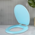 thumbnail image 3 of Cojín para asiento de inodoro con tapa, lavable, impermeable, suministros de baño, práctico, reutilizable, fácil de limpiar e instalar, cálido,  O Sunnimix  tapa del inodoro, 3 of 8