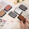 thumbnail image 4 of Uxcell 2 Pcs Metallic Ink Pads for Stamps, 3.9 x 2.5 Inch Washable Embossing Craft Ink Pad Stamp for Wood, Photo Paper, Fingerprint, DIY Card Making, Golden Red, 4 of 6