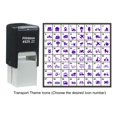 thumbnail image 4 of Printtoo Personalized Transport Theme Icons Rubber Stamp Self Inking Stamper 24 mm-Red, 4 of 7