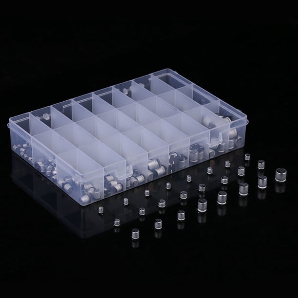 Kit 400 Pcs Condensateurs Électrolytiques SMD 24 Valeurs 1uF à 1000uF 6.3V-50V