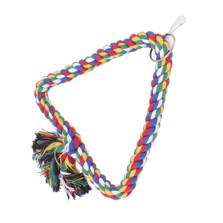 Large Triangle Bird Rope Swing Perch,Safe To Climb and Chew Bird Swing Toy,Bird Cage Toy Accessory for Cockatiels Parakeets[S]