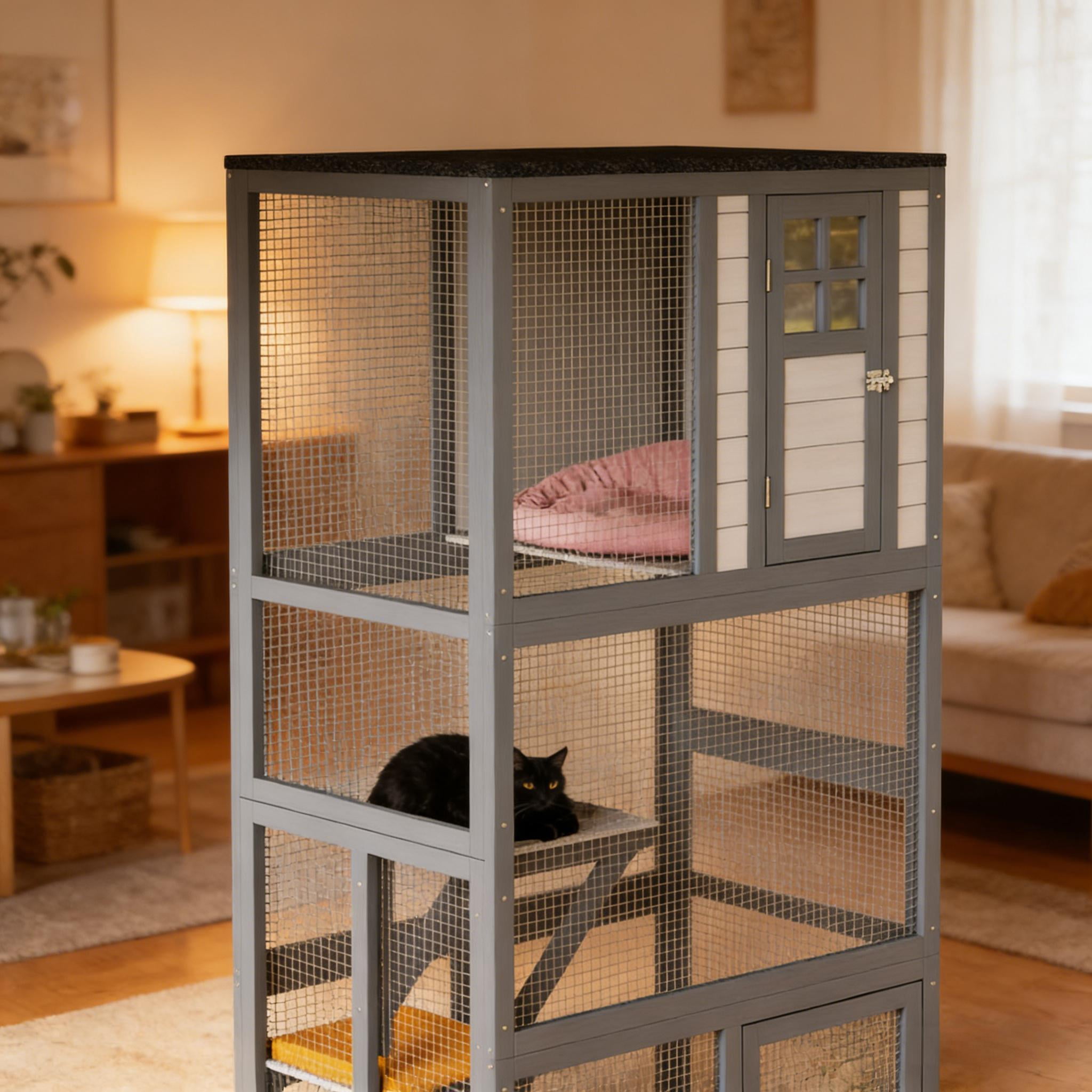 Wooden Large Cat House, Pet House