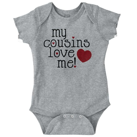 My Cousins Love Me Adorable Lil Cos Romper Boys or Girls Infant Baby Brisco Brands 12M