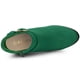 thumbnail image 5 of Botines de tacón alto grueso Allegra K con punta redonda en forma de corazón para mujer Verde esmeralda 40, 5 of 7