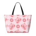 thumbnail image 2 of Balery Pigs Head And Donuts Beach Travel Bag - Water-Resistant, Large Capacity Lightweight Tote with 7 Pockets for Women and Men - Perfect for Beach, Pool, Gym, and Travel, 2 of 7