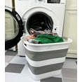 thumbnail image 2 of SAMMART 40L (10.5 Gallon) Collapsible Plastic Laundry Basket - Foldable Pop Up Storage Container/Organizer - Portable Laundry Hamper - Space Saving Washing Tub, 2 of 7