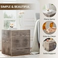 thumbnail image 2 of MOALCOFER Concrete Outdoor side table with Faux Wooden,Square Patio Accen Side Table, 2 of 6