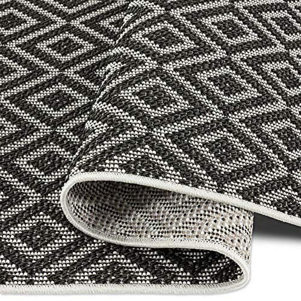 Home Dynamix  Tripoli Lydia Indoor/ Outdoor Area Rug Charcoal/Cream 7'10"x10'2" 8' x 10'