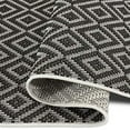thumbnail image 6 of Home Dynamix Tripoli Lydia Modern Diamond Indoor/Outdoor Area Rug, Charcoal/Cream, 6'6"x9'6", 6 of 7