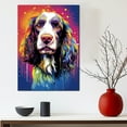 thumbnail image 3 of English Springer Spaniel Dog Canvas Wall Art Colorful Pets Graffiti Highland Canvas Oil Painting Canvas Print Street Art Modern Artwork Living Bedroom Bathroom Home Office Decor, 3 of 4