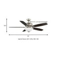 thumbnail image 2 of Hampton Bay Southwind II 52 in. Indoor LED Brushed Nickel Ceiling Fan with Light Kit, Reversible Blades and Remote Control, 2 of 8