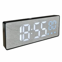 Unique Bargains Big Numbers Mirror Alarm Clock with Snooze Function 6.3"L x 1"W x 2.4"H