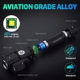thumbnail image 3 of T6 L2LED Aleación de aluminio Multifunción Cabeza de tres lámparas Forma de avión Linterna Luz de bicicleta impermeable Luces delanteras con cable USB y batería y clip y luz trasera (Negro), 3 of 7