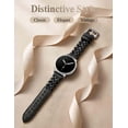 thumbnail image 3 of Wearlizer Leather Band Compatible with Samsung Samsung Galaxy Watch 9/8 40mm 44mm/ 8 Classic 46mm Band Women, Handwoven Braided Genuine Leather Soft Thin Wristband, 3 of 7