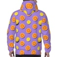 thumbnail image 7 of Naloa Yellow Lemon And Orange Men's Casual Hooded Collar Drawstring Hoodies Pullover Sweatshirts Casual Long Sleeve Shirts-Large, 7 of 7