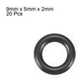 thumbnail image 2 of 20 Piezas Anillo de Sellado O de NBR Negro Resistente al Aceite 9mm x 2mm, 2 of 5