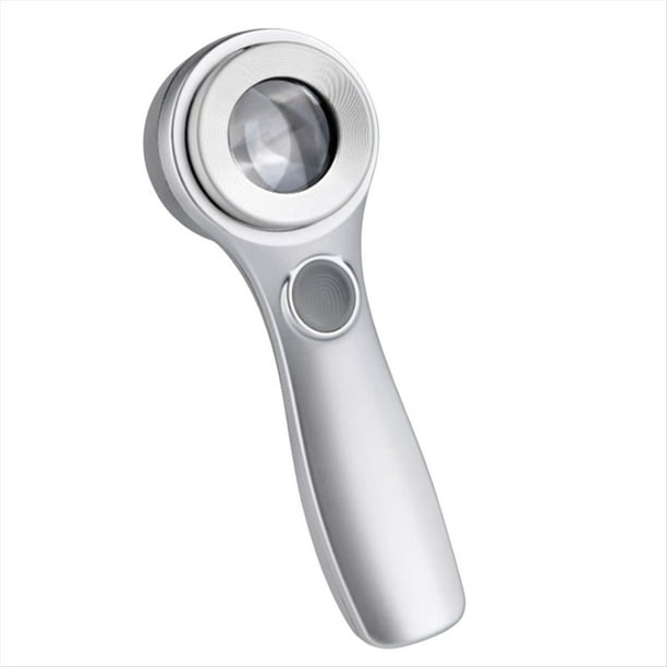 Lupa de Mano 60X con Luz Ultravioleta, Recargable, con Iluminación LED, para Inspección de Monedas y Joyas.