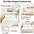 thumbnail image 5 of Queen Comforter Set, Grey 7 Pieces Bed in a Bag All Season Bedding, with Stitch Quilted Comforter Flat Sheet Fitted Sheet Pillowcases, 5 of 8