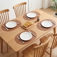 thumbnail image 3 of Unique Bargains 4pcs Faux Leather Placemats Brown 17.5"x12.8", 3 of 6
