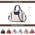 thumbnail image 5 of HMSHA Purses and Handbags for Women Ladies Leather Tote Shoulder Bags Satchel Top Handle Satchel Purse in Pretty Color Combination, 5 of 7