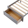 thumbnail image 5 of EUROCO Twin Wood Platform Bed with Headboard & Big Storage Drawer for Kids, Gray, 5 of 10