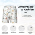 thumbnail image 6 of Picia Cartoon House pattern Mens Swim Trunks with Compression Liner Stretch Beach Shorts Quick Dry with Zipper Pockets No-Chafing Board Shorts-Large, 6 of 9