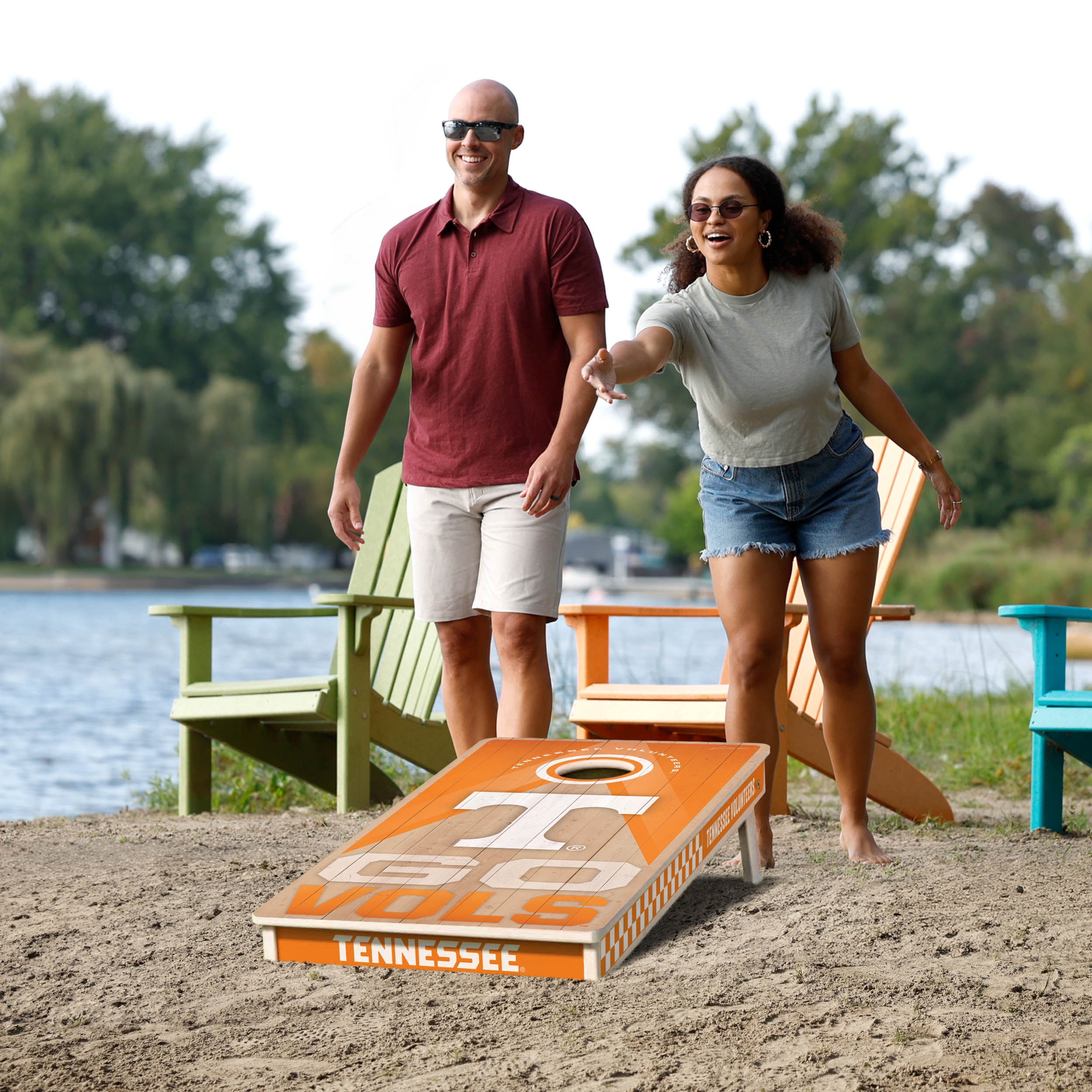 YouTheFan NCAA Tennessee Volunteers 2x4 Slogan Series Cornhole NO BAGS